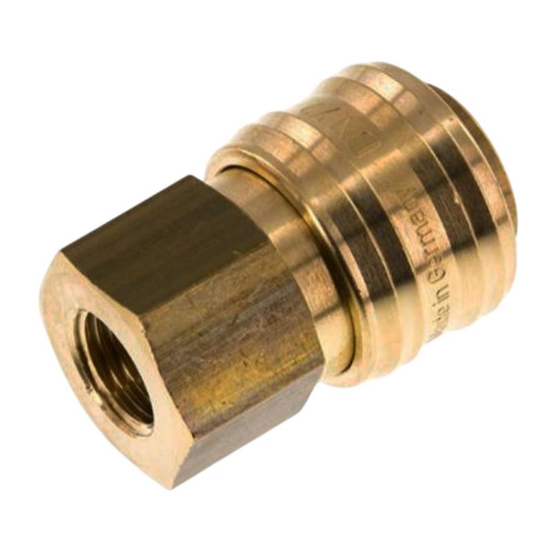 1/8" Druckluft Kupplung Dose Schnell Messing NW 7,2 mit Innengewinde IG - PN 35 bar