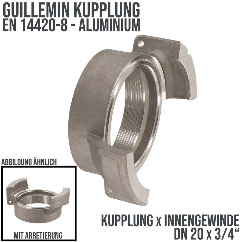 DN 20 Guillemin Kupplung BSPP Innengewinde IG 3/4" Aluminium - PN 16 bar