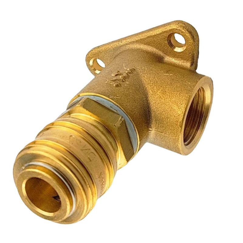 1/2" Wand Verteiler Dose Innengewinde IG auf 1-fach Kupplungdose NW 7,2 Messing