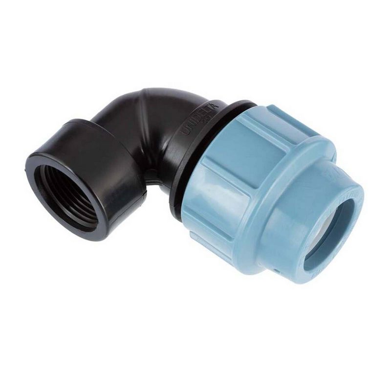 16 mm x 1/2" PE PP Fitting Klemm Verbinder Verschraubung Muffe Rohr Kupplung x IG DVGW - Unidelta