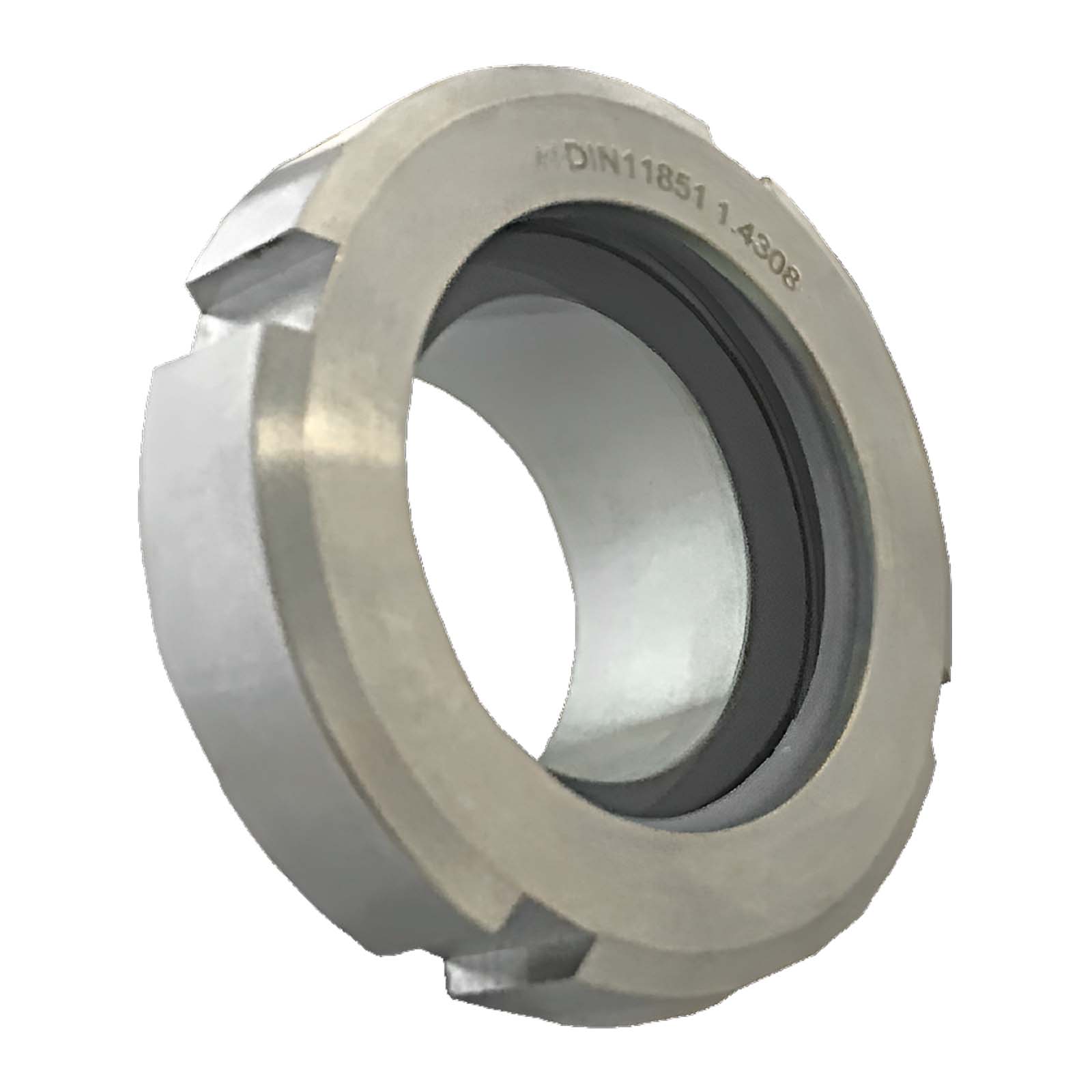 DN 100 Milchrohr Verschraubung DIN 11851 Schraubschauglas Anschweißende ID x AD 100 x 104 mm - PN 25 bar