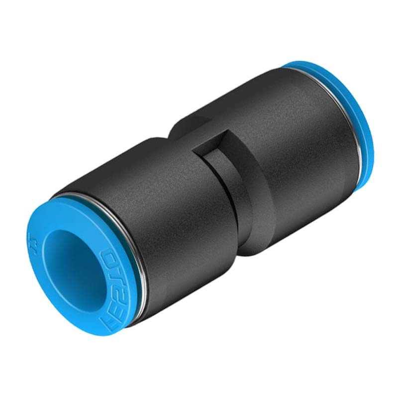 6 mm Pneumatik Schnell Steck Verbinder QS gerade blau/schwarz QS-4 (153032) - PN 14 bar