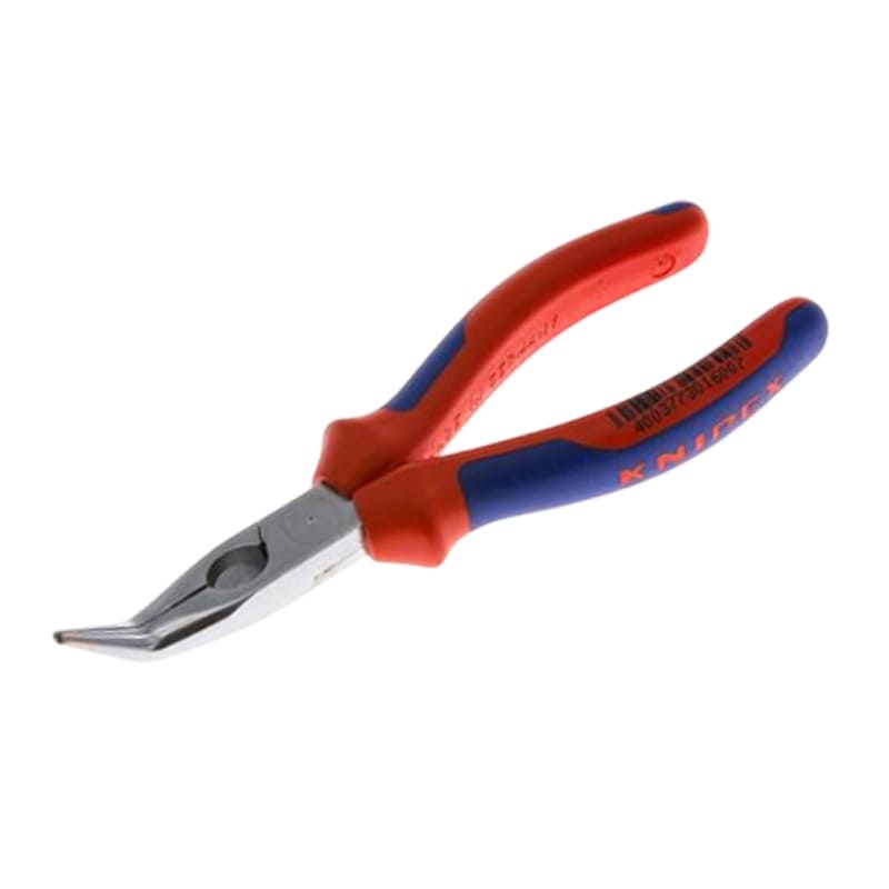 200 mm Flachrund Zange 40° abgewinkelte Backen verchromt 3K Griffe Knipex