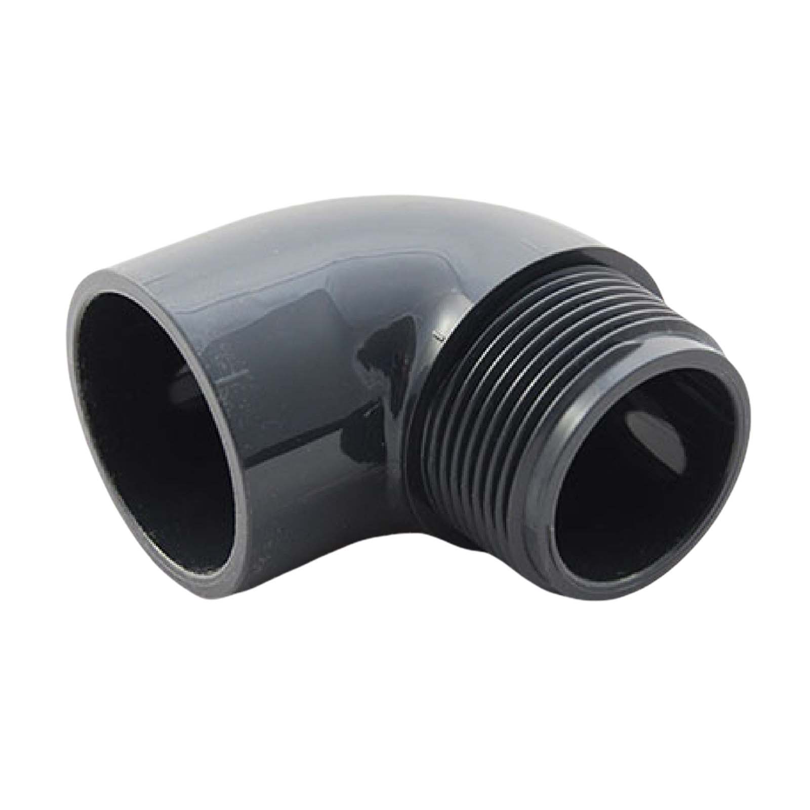 32 mm PVC Klebe Fitting Winkel 90° Außengewinde AG 32 mm x 3/4" Muffe Verbinder - PN 10 bar