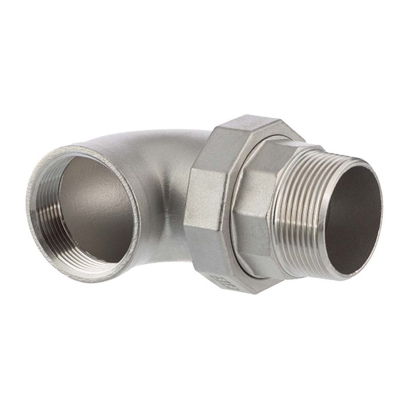 2" Edelstahl Fitting V4A AISI 316 Winkelverschraubung 90° Innen x Außengewinde IG x AG konisch dichtend - PN 16 bar