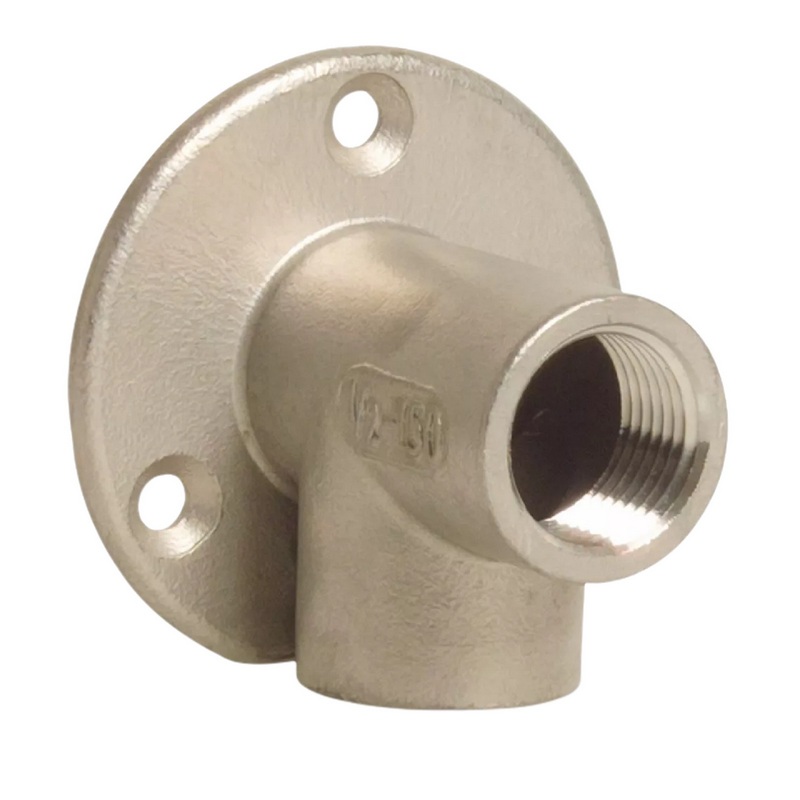 1" Edelstahl Fitting V4A AISI 316 Nr. 471 - Wandwinkel 90° Innengewinde IG - PN 50 bar