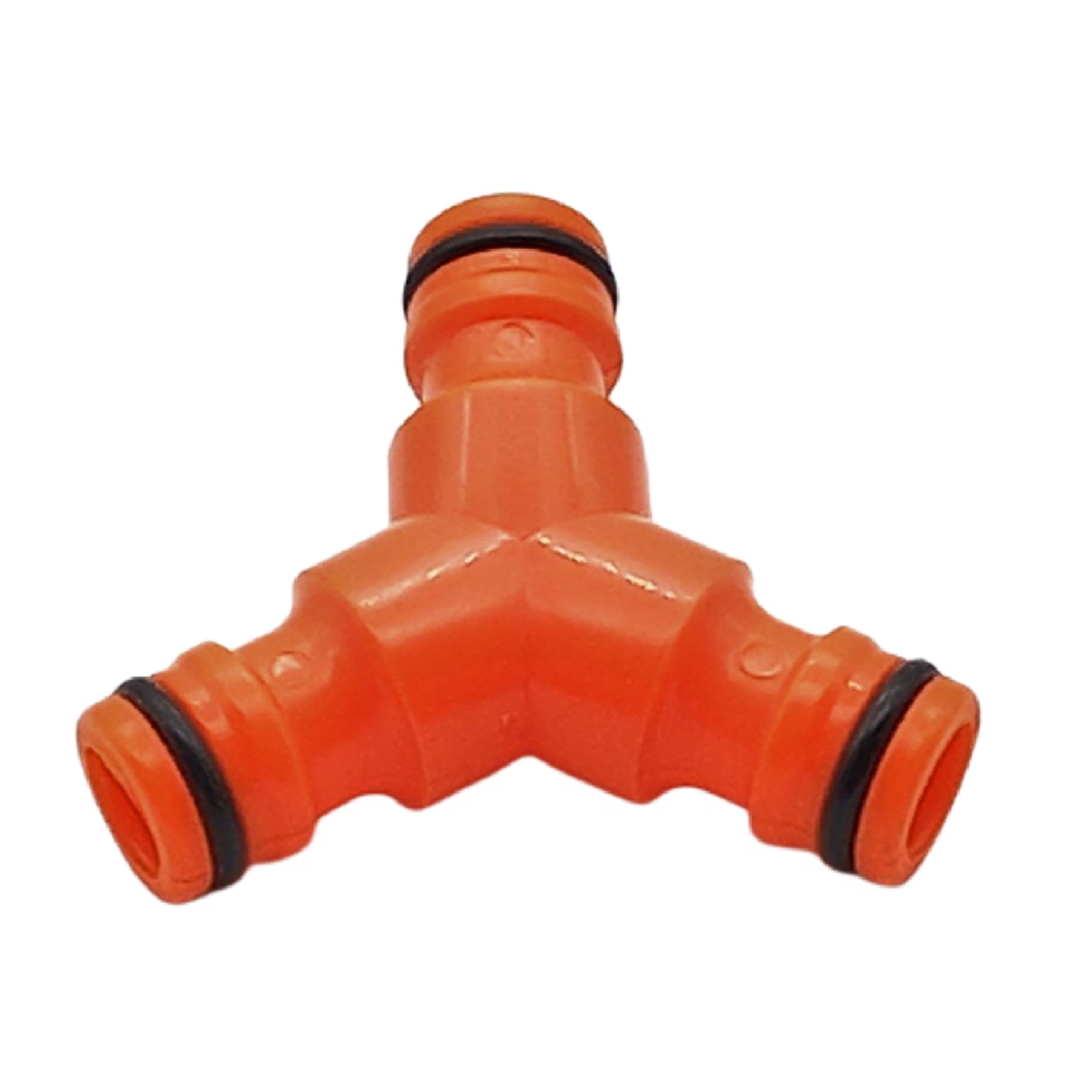 3-fach Schlauch Verteiler Verbinder Click System Quick Connect (Gardena kompatibel) - orange