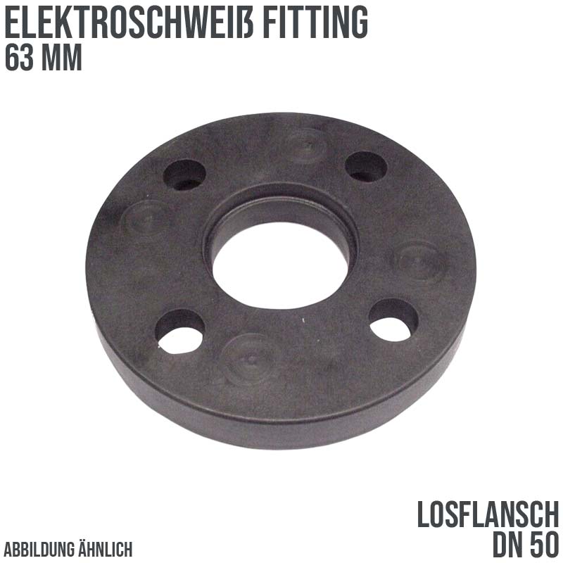 63 mm DN 50 Losflansch Stahl PP SDR 11 schwarz