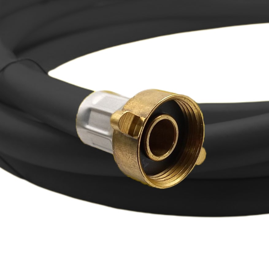 25 m Heizungs Füll Wasser Heizkörper Radiator Sanitär Schlauch schwarz - 3/4" Gerade/Winkel Anschluss - PN 8 bar