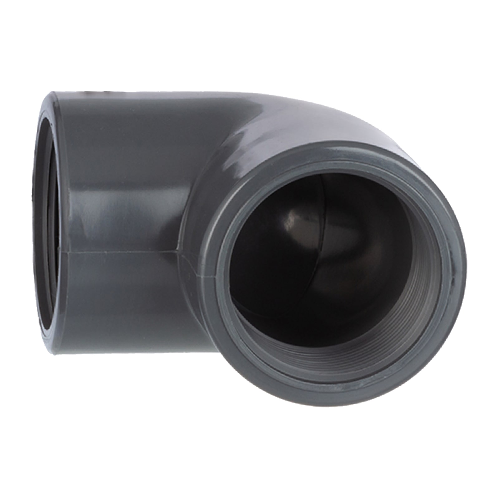3/4" PVC Fitting Winkel 90° 2-fach Innen Gewinde Verbinder - PN 10 bar