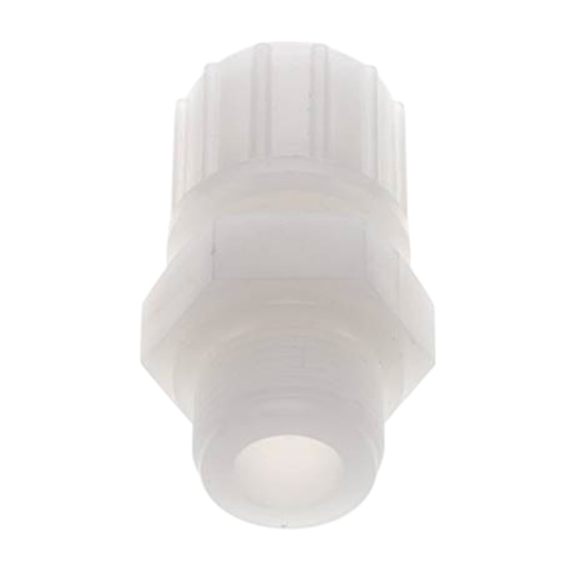 10 x 4 mm x 1/2" Kupplung Außengewinde TX Fitting Gewebe Schlauch Verbinder FDA PVDF weiß - PN 10 bar