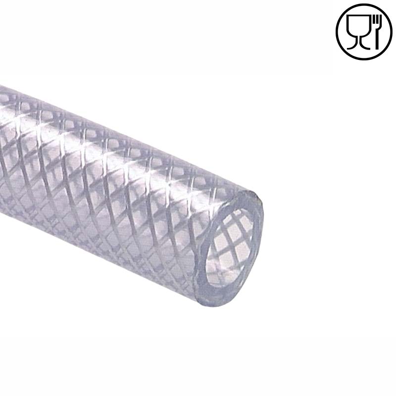 8 x 14 mm Gewebe Druckluft Universal Wasser Luft Kompressor Schlauch transparent PN 24 bar