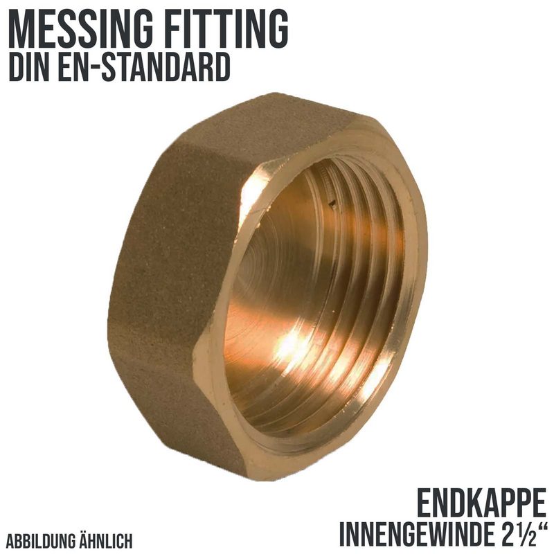 2 1/2" Endkappe Nr. 300 Innengewinde IG Messing Fittings PN 20 bar