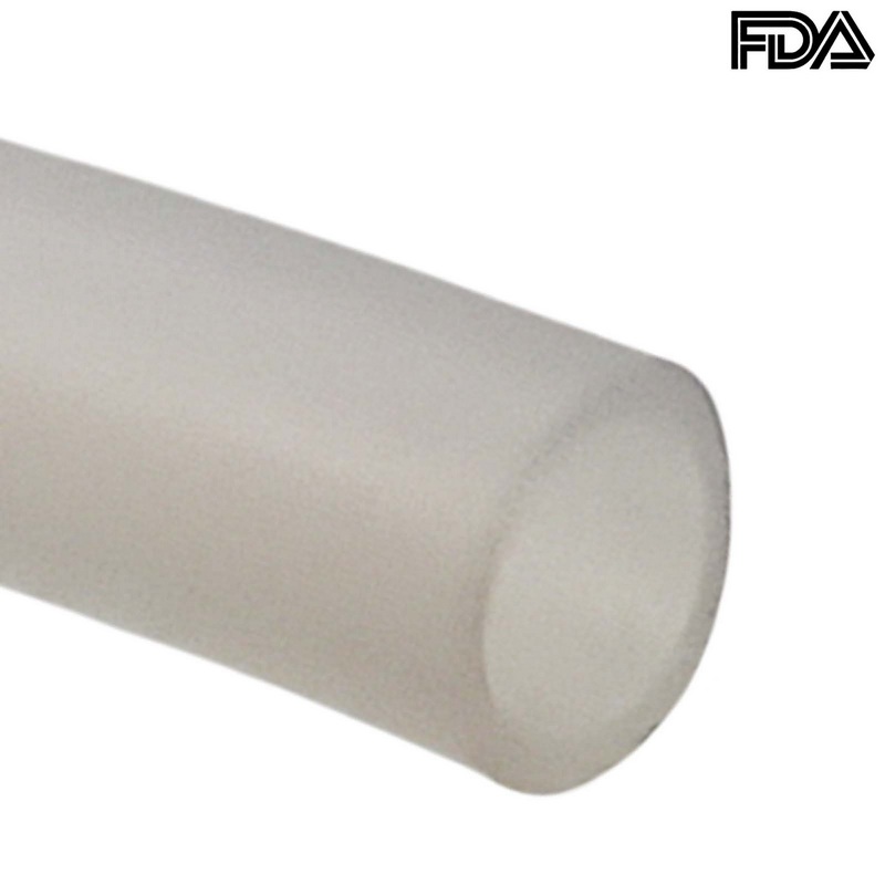 2 x 4 mm Silikon Silicon Industrie Schlauch transparent talkumiert Lebensmittel FDA