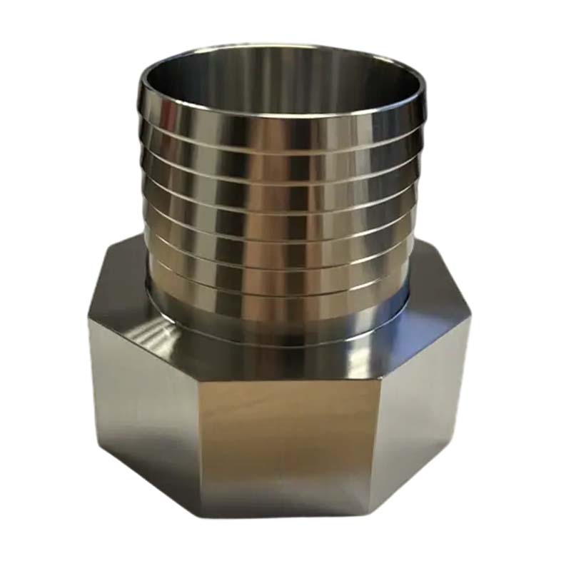 S60 x 6 IBC Adapter Schlauchtülle 51 mm 2" Edelstahl AISI 316 Container Fass  PN 16 bar