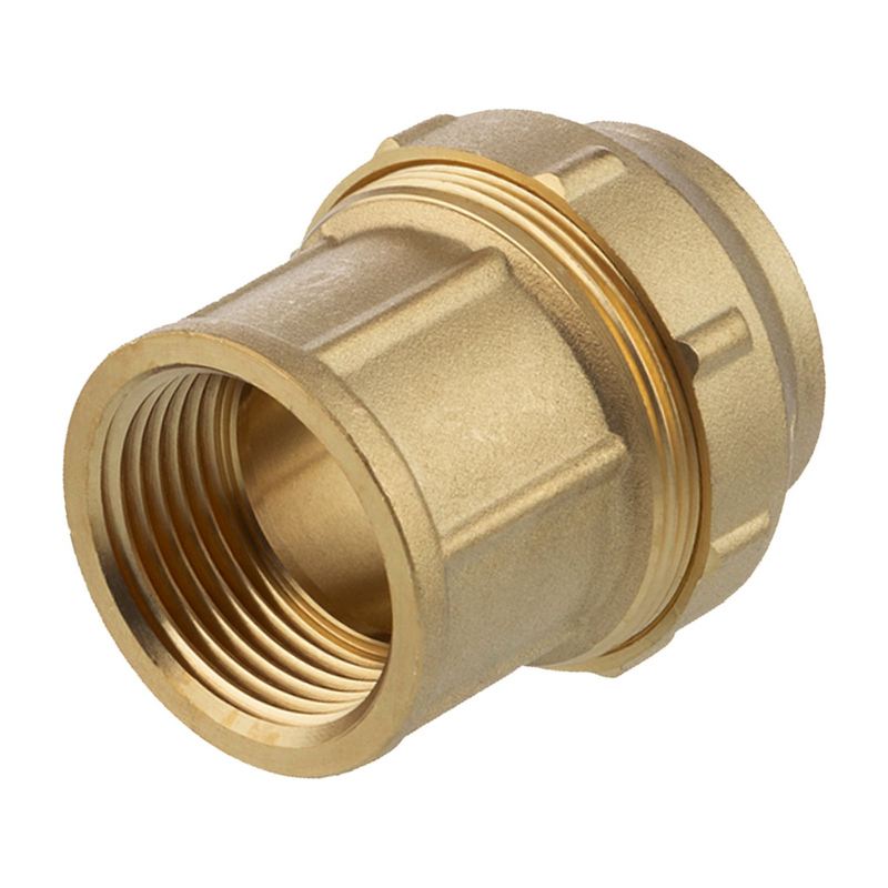 25 mm x 3/4" PE Fitting Klemm Verbinder Messing Verschraubung Muffe Kupplung x IG DVGW - PN 16 bar