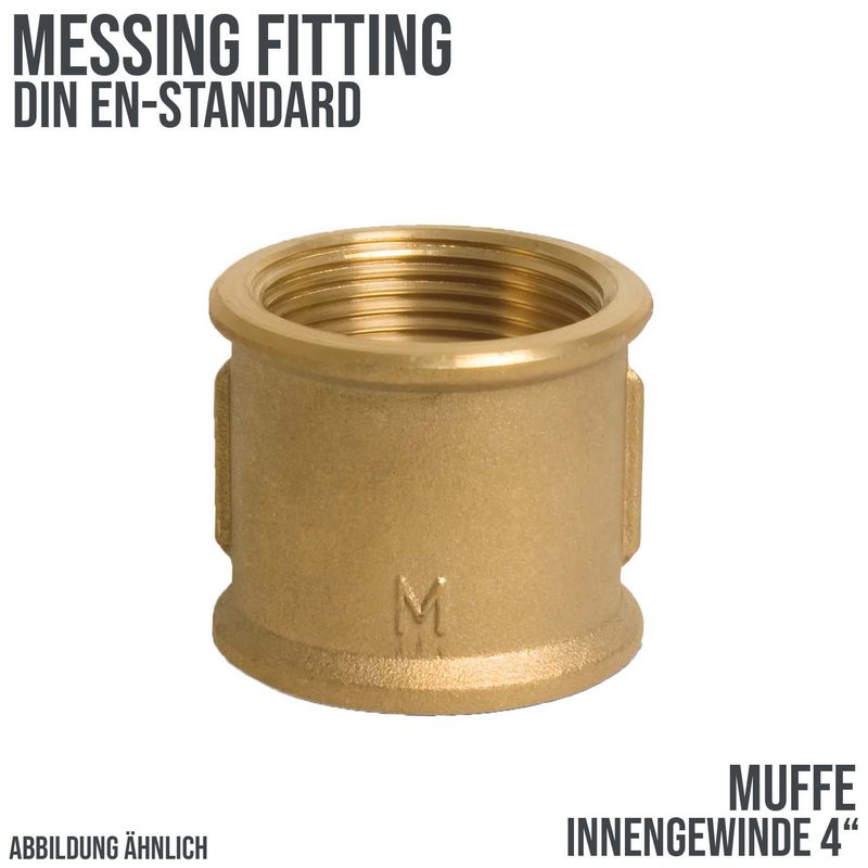 4" Muffe Nr. 270 Innen x Innengewinde IG Messing Fittings PN 10 bar