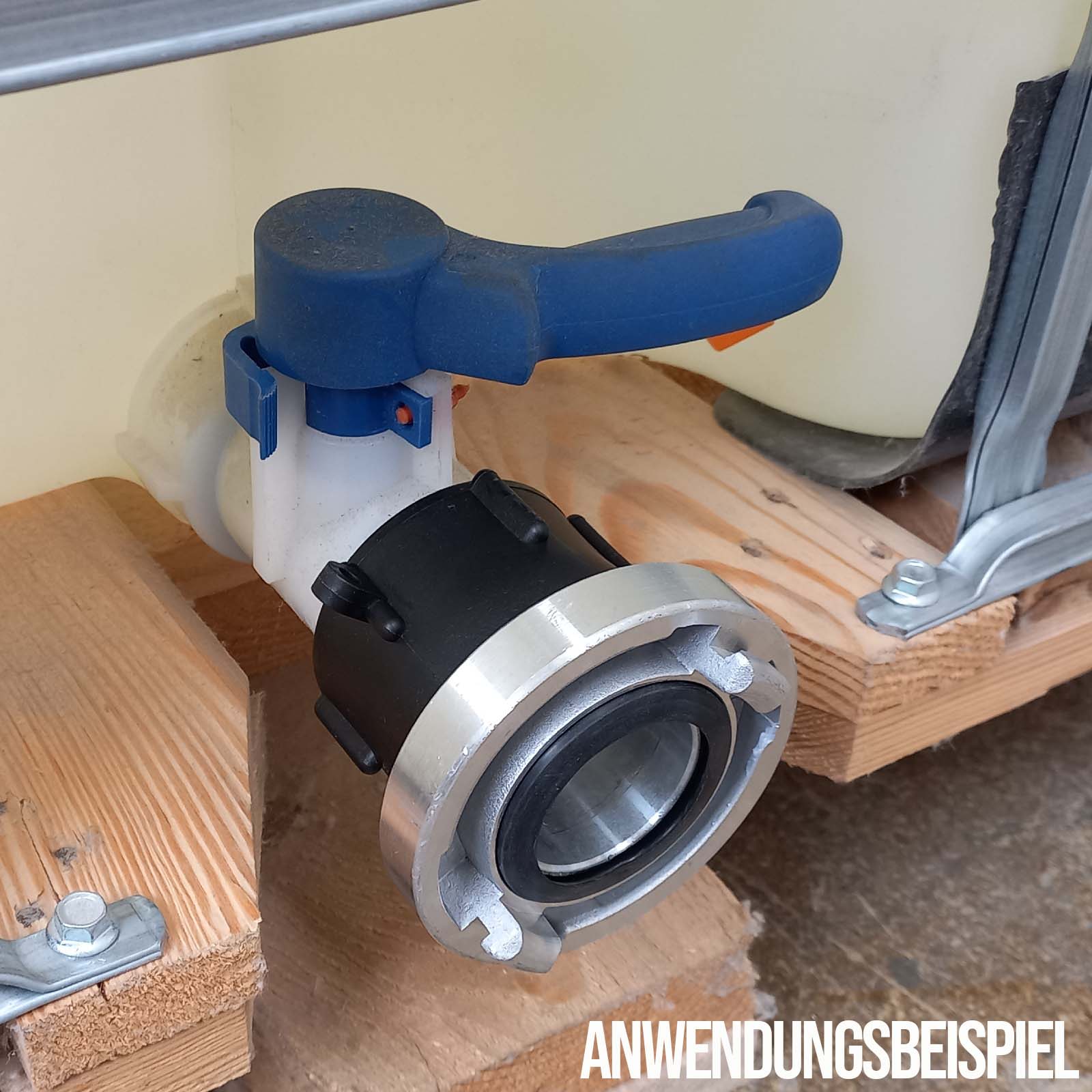 S60 x 6 IBC Adapter auf STORZ C DN 52 KA 66 Edelstahl AISI 316 Übergangsstück Pumpenanschluß