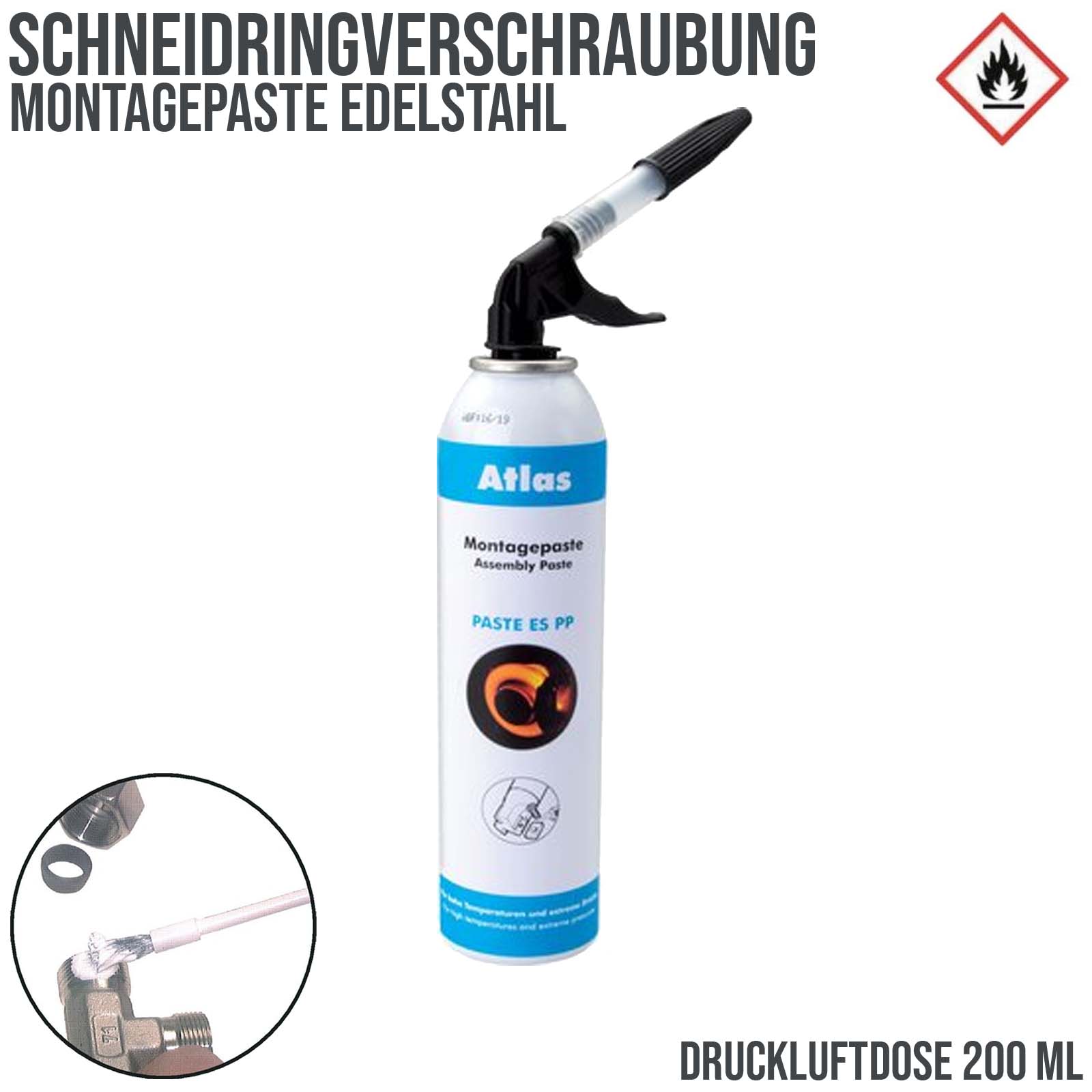 200 ml Montagepaste Schneidringverschraubung Edelstahl