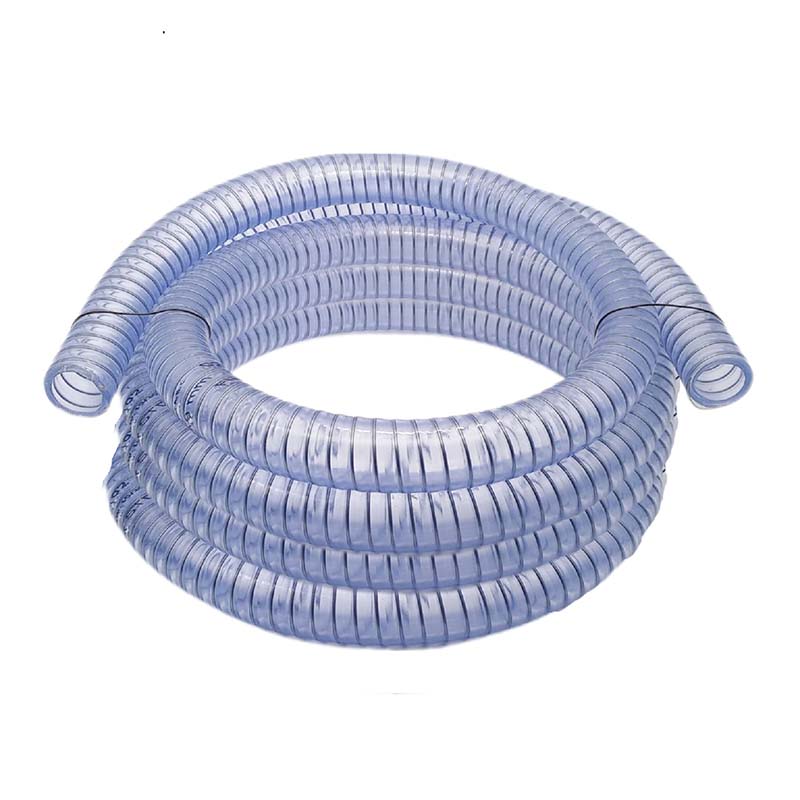 19 mm 3/4" Zoll Saug Ansaug Druck Abwasser Pumpen Schlauch Stahlspirale transparent PN 6 bar