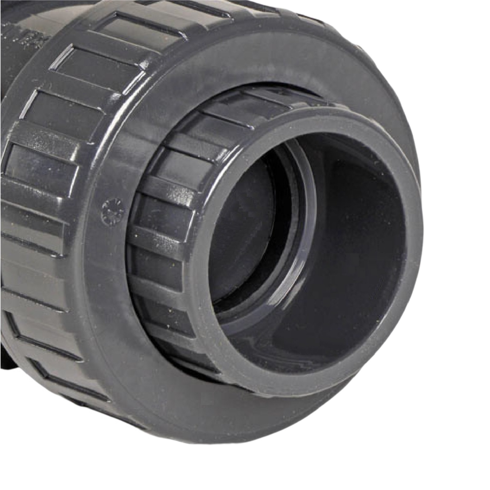 2" PVC Kugel Absperr Hahn Ventill beitseitiges Innengewinde PN 10 bar - blauer Griff