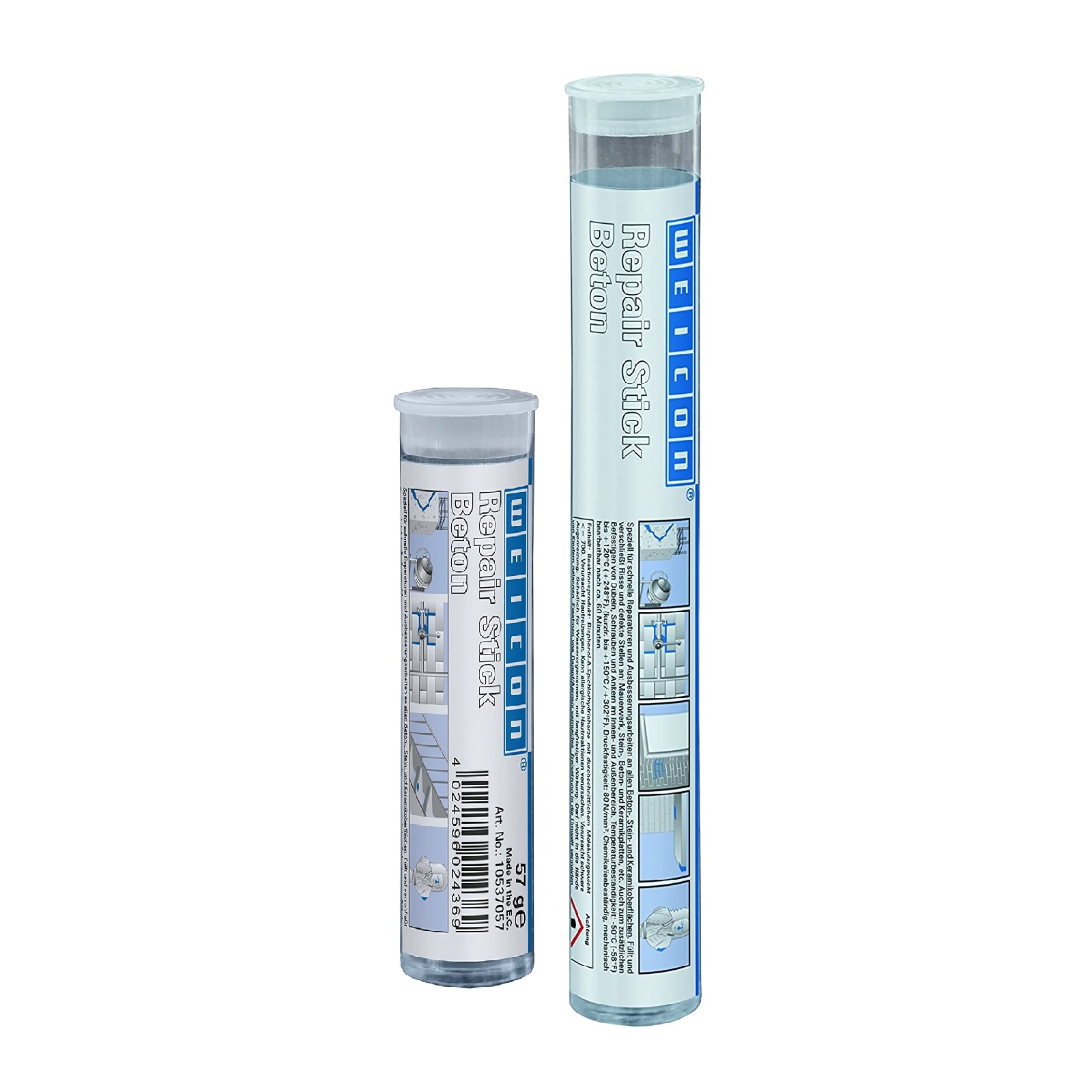 Repair Reparatur Stick Knete Epoxidharz Beton schnellhärtend betongrau - 115 gr