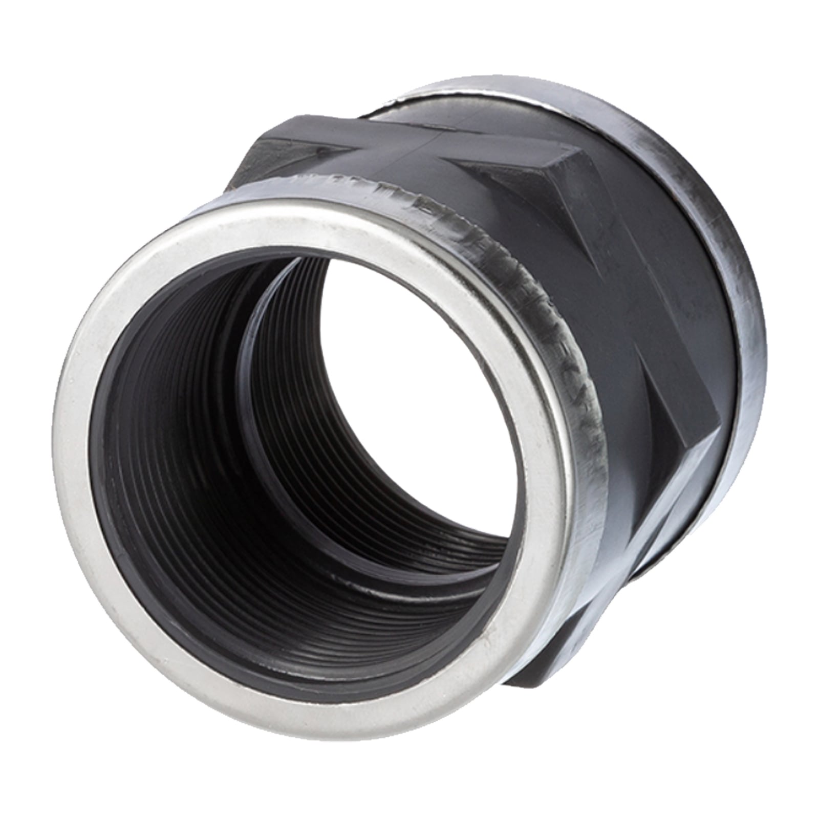 2" PVC Fitting Gewinde Muffe 2-fach Innengewinde verstärkt Verbinder - PN 16 bar