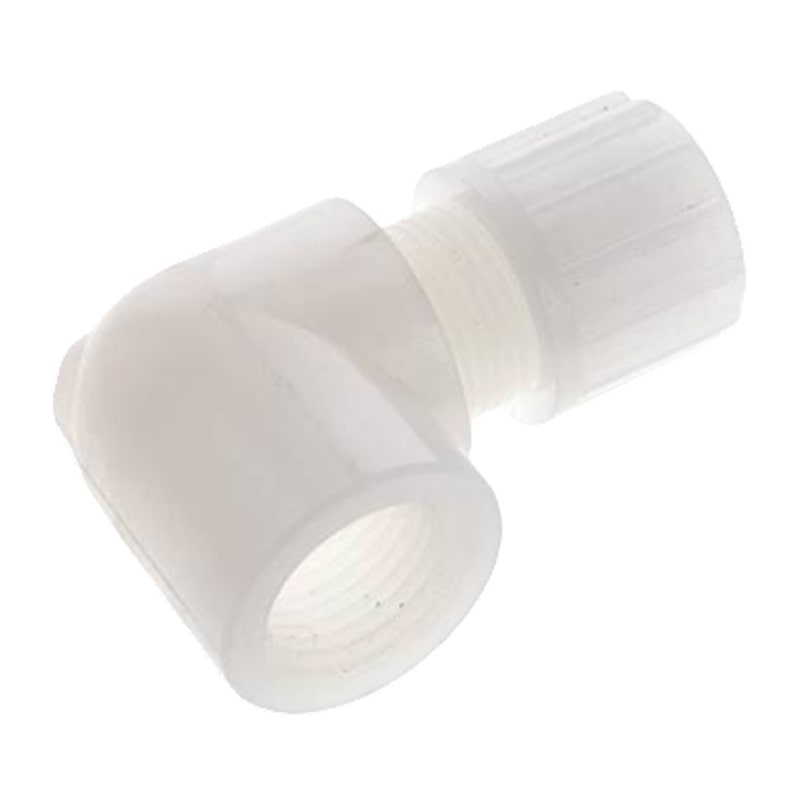 6 x 4 mm x 3/8" Winkel 90° Kupplung Innengewinde PVDF Verschraubung PA PP Schlauch FDA - PN 10 bar