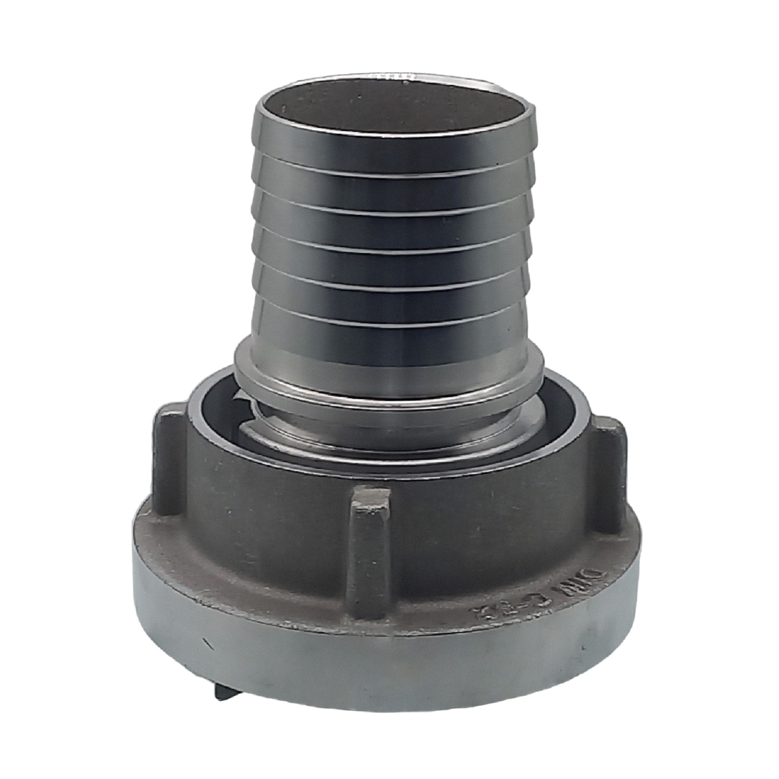 STORZ A DN110 KA133 Saug Kupplung -> gerillter Sägezahn Stutzen Tülle Sicherungsbund DN100 Klemmschale Einband - PN 16 bar