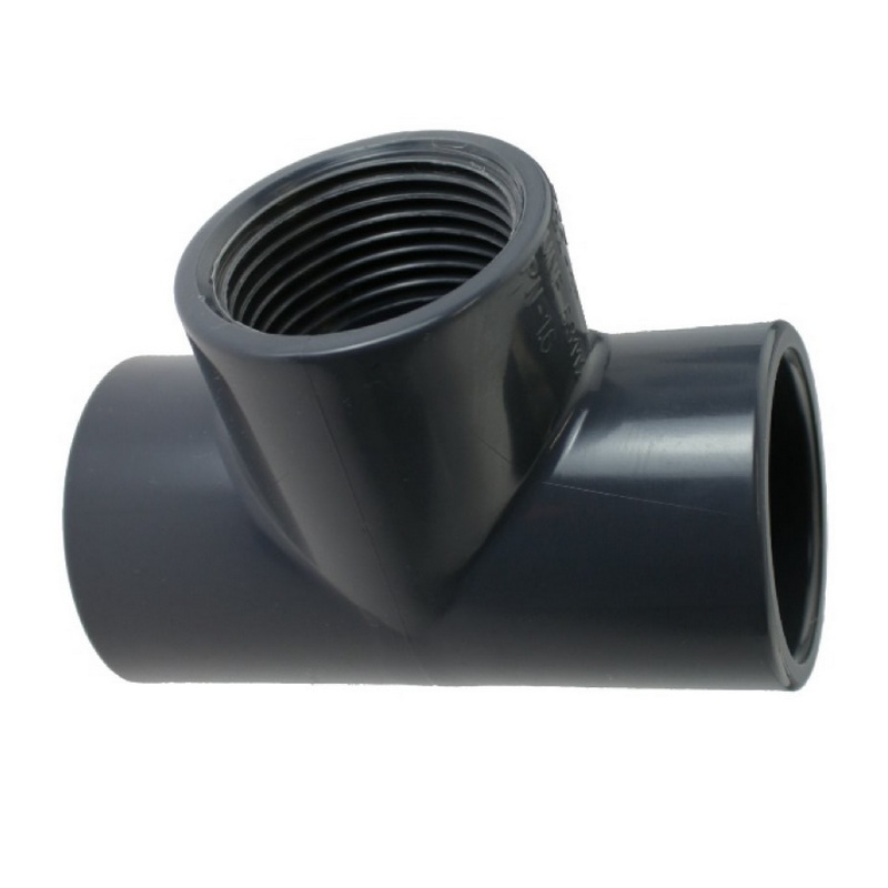 20 mm PVC Klebe Fitting T-Stück 90° 20 mm x 1/2" Klebemuffe x Innengewinde - PN 10 bar