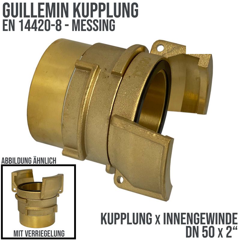 DN 50 Guillemin Kupplung Verriegelung BSPP Innengewinde IG 2" Messing - PN 16 bar