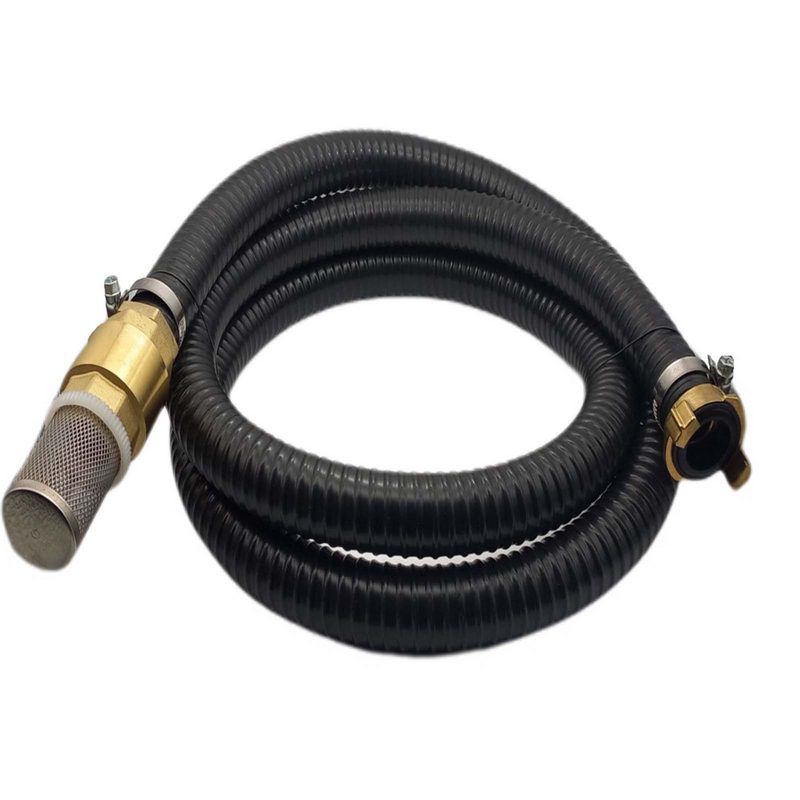 25 mm 1" Zoll Ansaug Saug Schlauch Pumpen Garnitur Schnellkupplung schwarz - 2 m