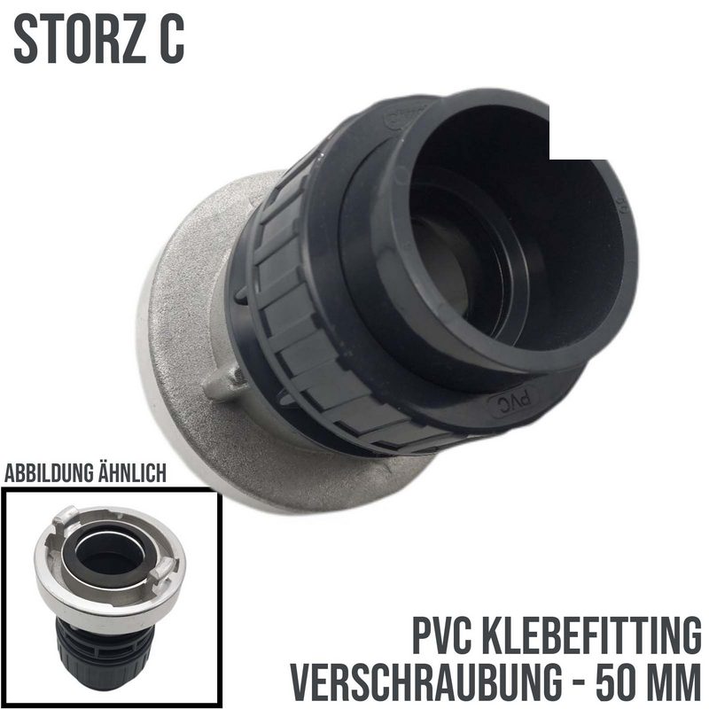 STORZ C DN 52 KA 66 Übergangsstück Adapter -> 40 mm PVC-U Klebe Fitting Verschraubung