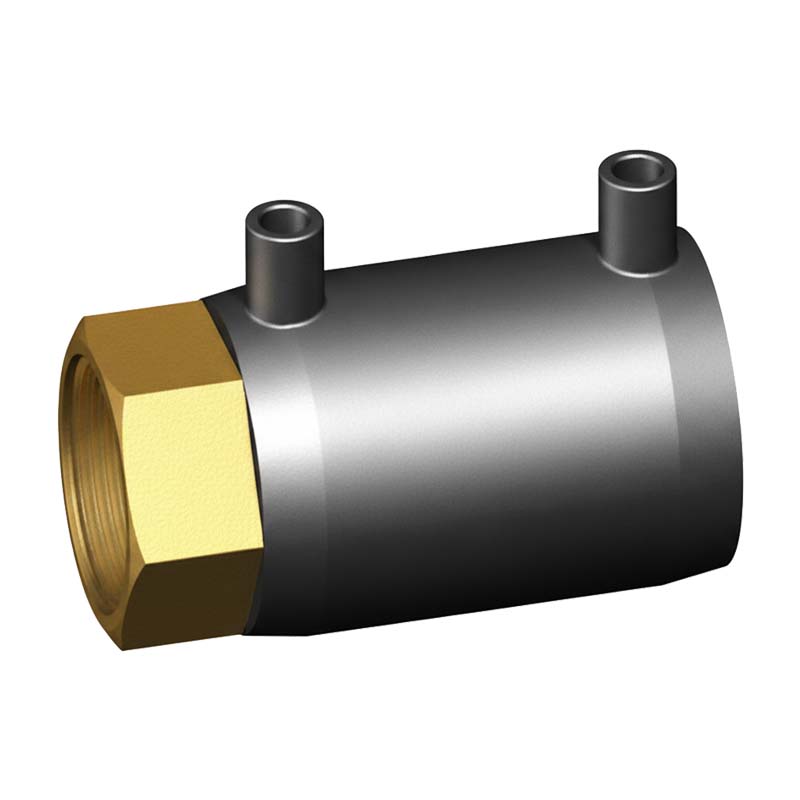 110 mm PE 100 Elektro Schweiß Fitting Muffe x Innengewinde 110 mm x 4" SDR 7,6 DVGW 24 VAC schwarz