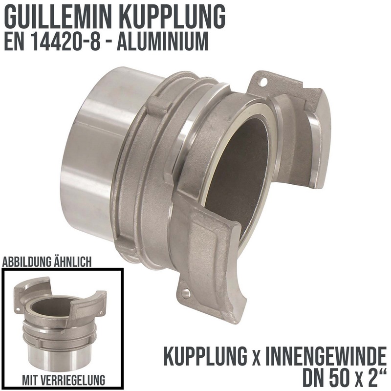 DN 50 Guillemin Kupplung Verriegelung BSPP Innengewinde IG 2" Edelstahl AISI 316 - PN 16 bar