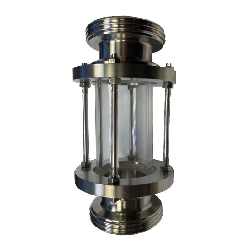 DN 32 Milchrohr Verschraubung DIN 11851 Schauglas 2-fach Außengewinde RD 58 x 1/6" - PN 25 bar