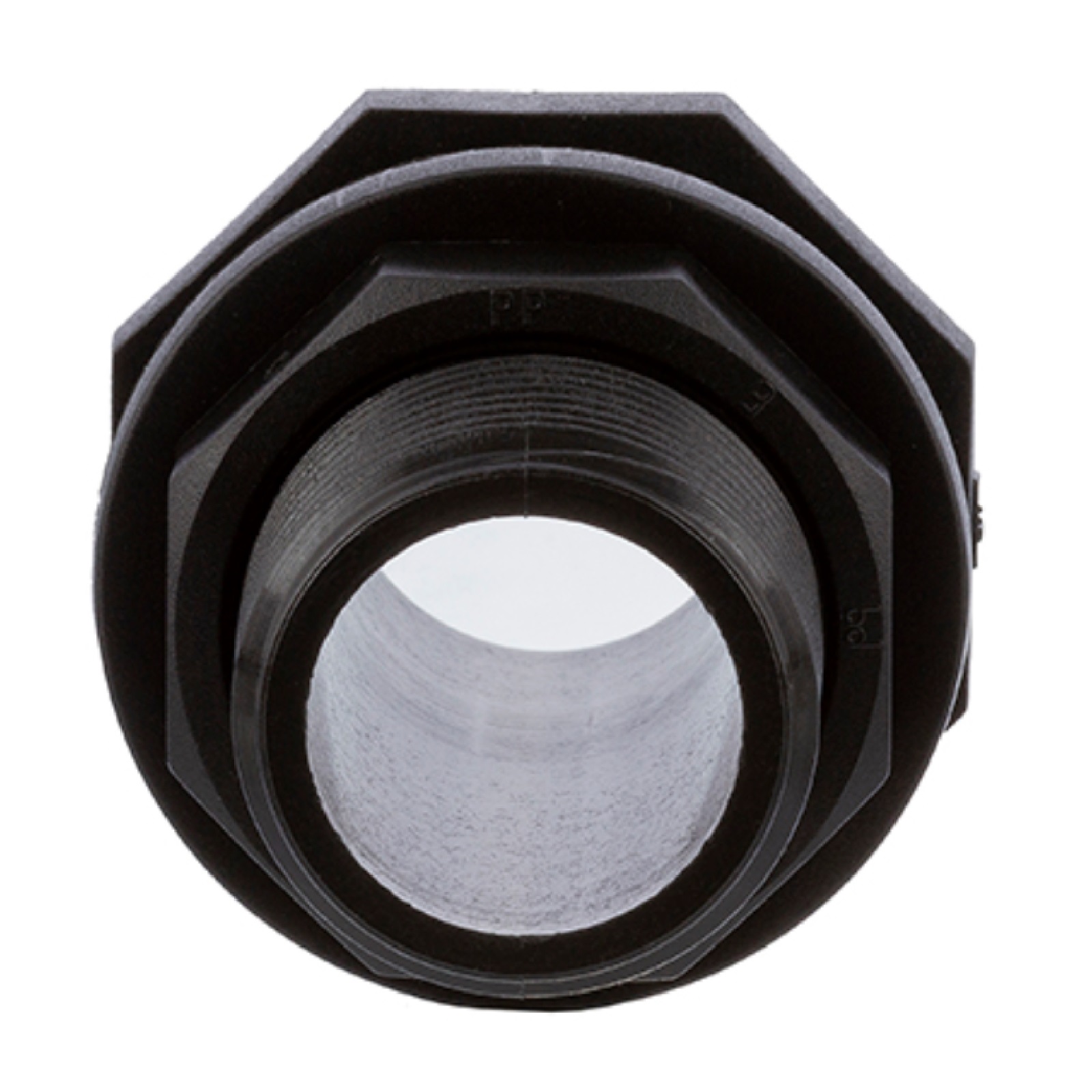 1" PP Tank Regen Tonnen Durchführung Connector 2-fach Außengewinde  - PN 10 bar