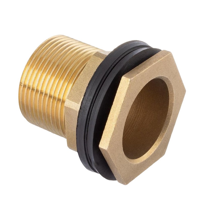 1 1/4" Tank Regen Tonnen Durchführung Connector Messing Einlass x Außengewinde  - PN 16 bar