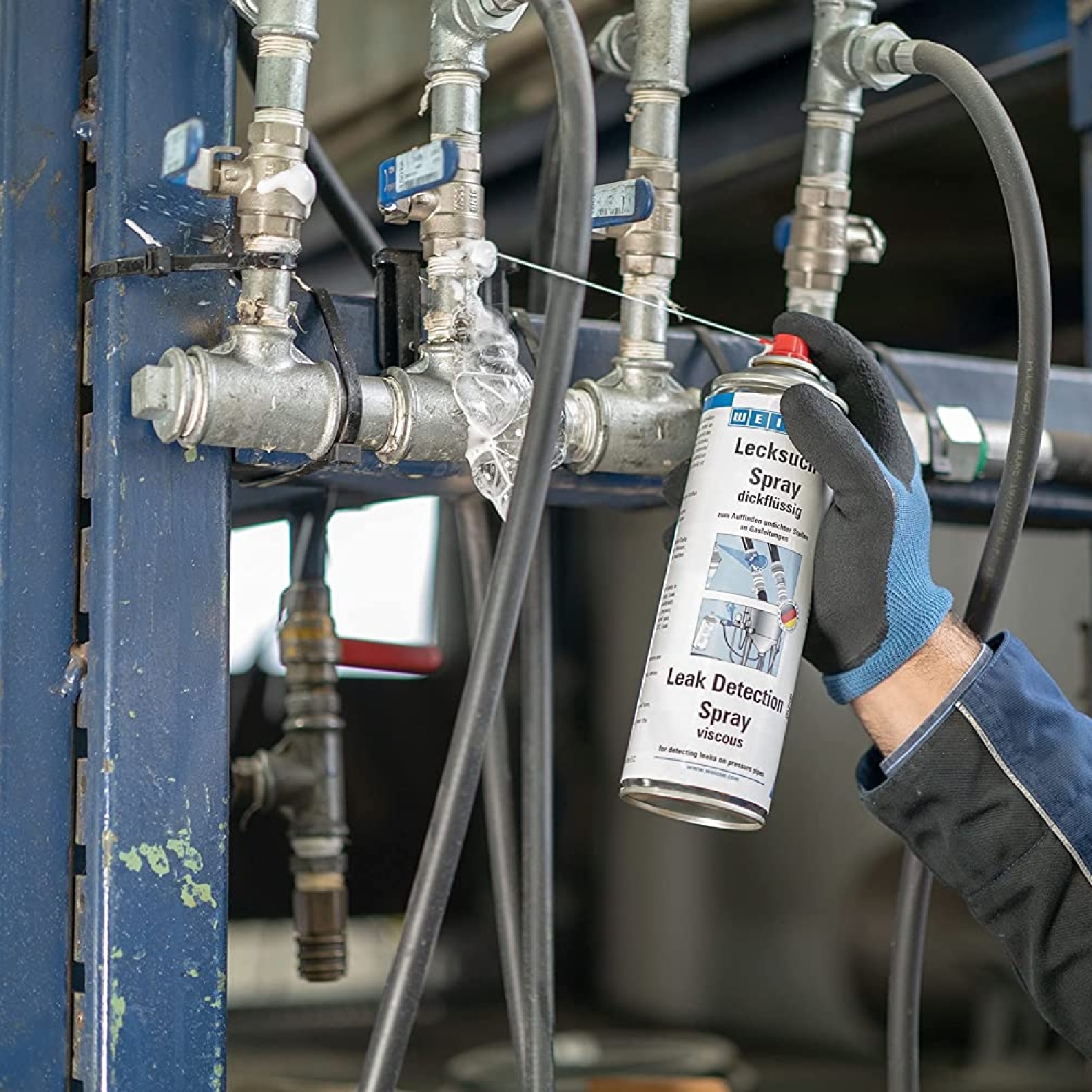 Lecksuch Spray DVGW dickflüssig Gas Druck Luft Leitungen farblos - 400 ml Dose