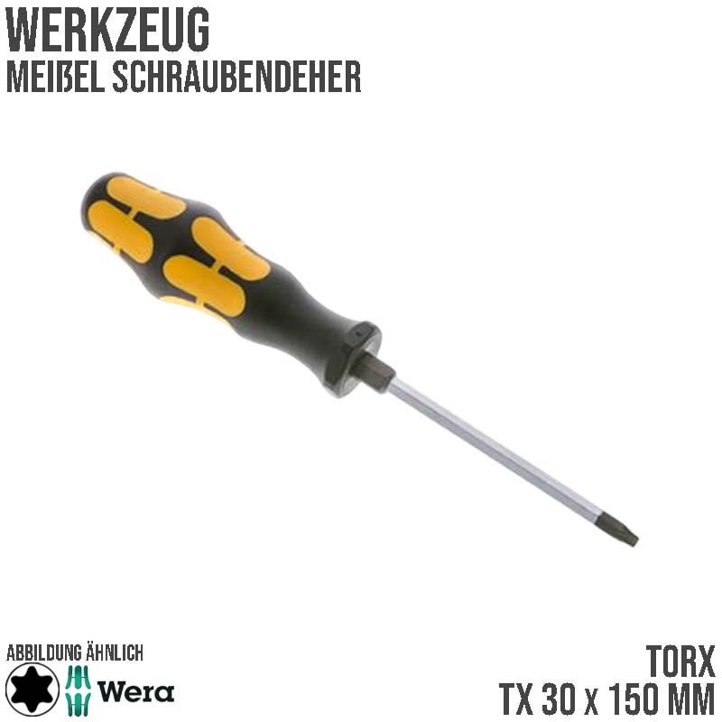 TX 30 x 150 mm TORX Schrauben Meißel Dreher Zieher - Wera Kraftform Plus 900