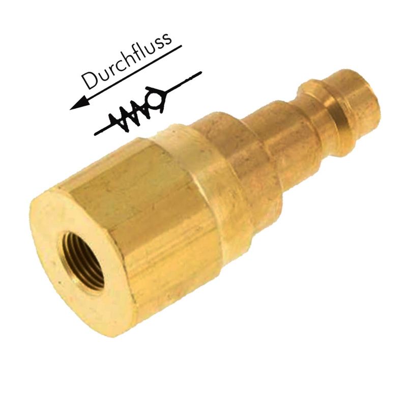 1/2 " Druckluft Stecker Nippel Einsteck Anschluss NW 7,2 mit Innengewinde (IG) Rückschlagventil