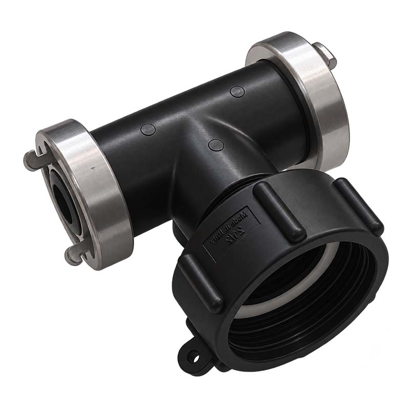 S60 x 6 IBC Adapter T-Stück auf 2-fach STORZ D DN25 KA31 Übergangsstück Pumpenanschluß Container Tank Zubehör