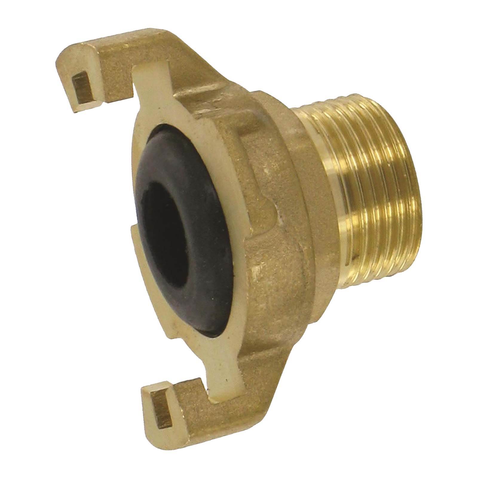 1" Pressluft Klauen Kupplung Express Messing Abstand 41 mm BSPP Außengewinde AG - PN 10 bar