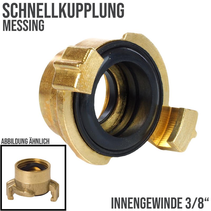 3/8"  Schnellkupplung Gewindestück Innengewinde IG Messing (GEKA kompatibel) - PN 12 bar