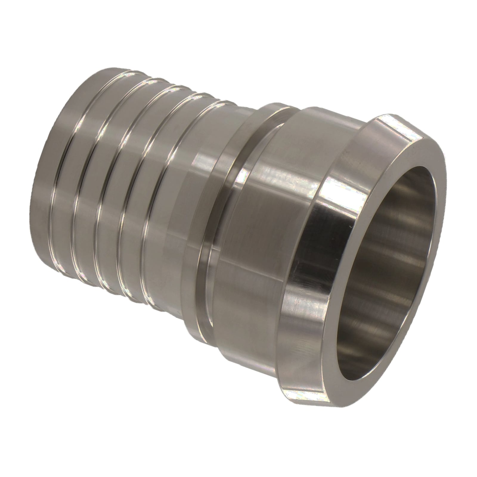 DN 100 Milchrohr Verschraubung DIN 11851 Mutterteil Kegel Stutzen Sicherungsbund - Stutzen gerillt 100 mm - PN 25 bar