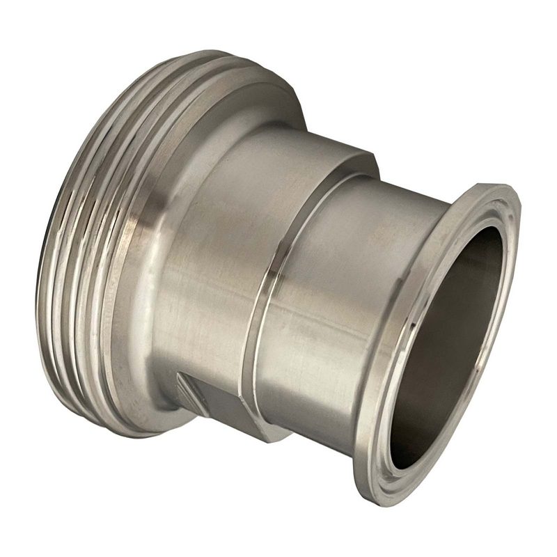 DN 25 Milchrohr Verschraubung DIN 11851 Übergang Adapter Vaterteil Außengewinde -> Clamp Teller 50,5 mm - PN 25 bar