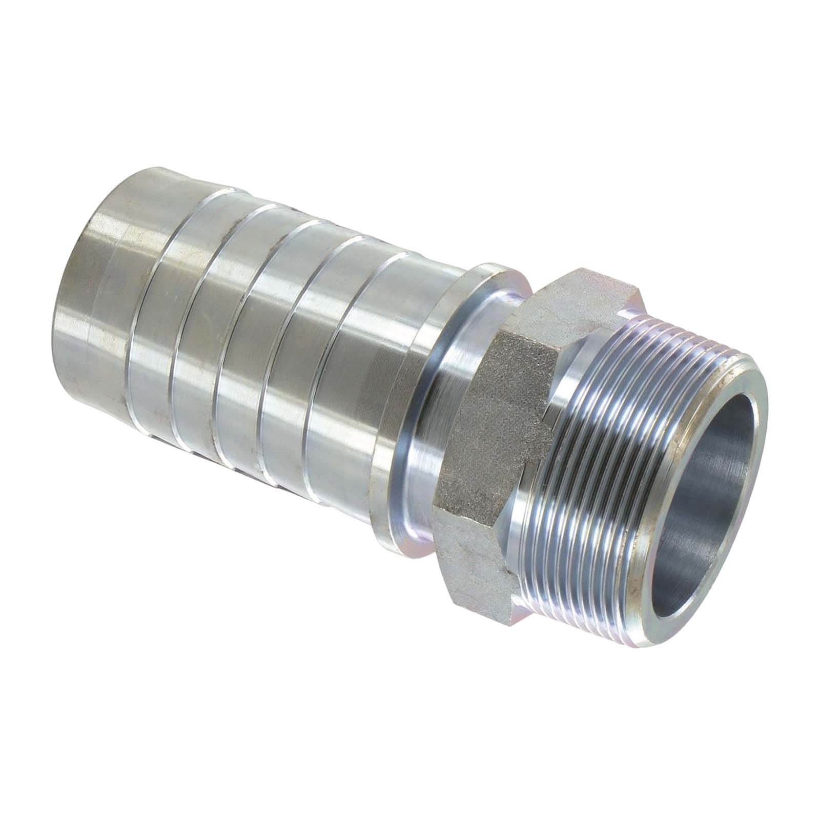2" Dampfschlaucharmatur Außengewinde Sicherungsbund Stahl verzinkt Stutzen Tülle 51 mm - PN 18 bar