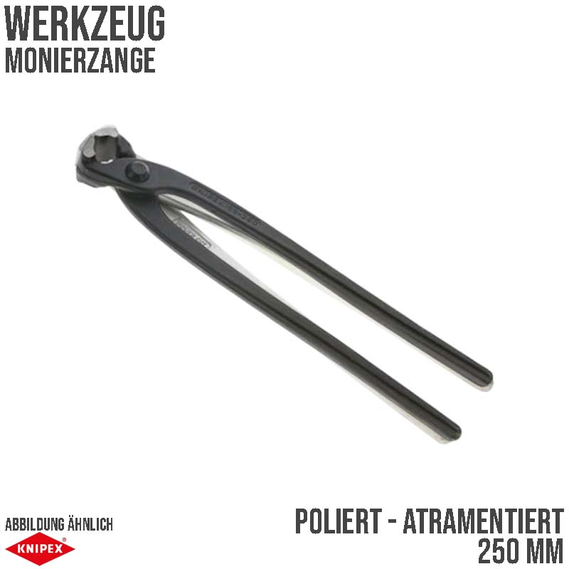 250 mm Monier Zange poliert schwarz atramentiert Knipex