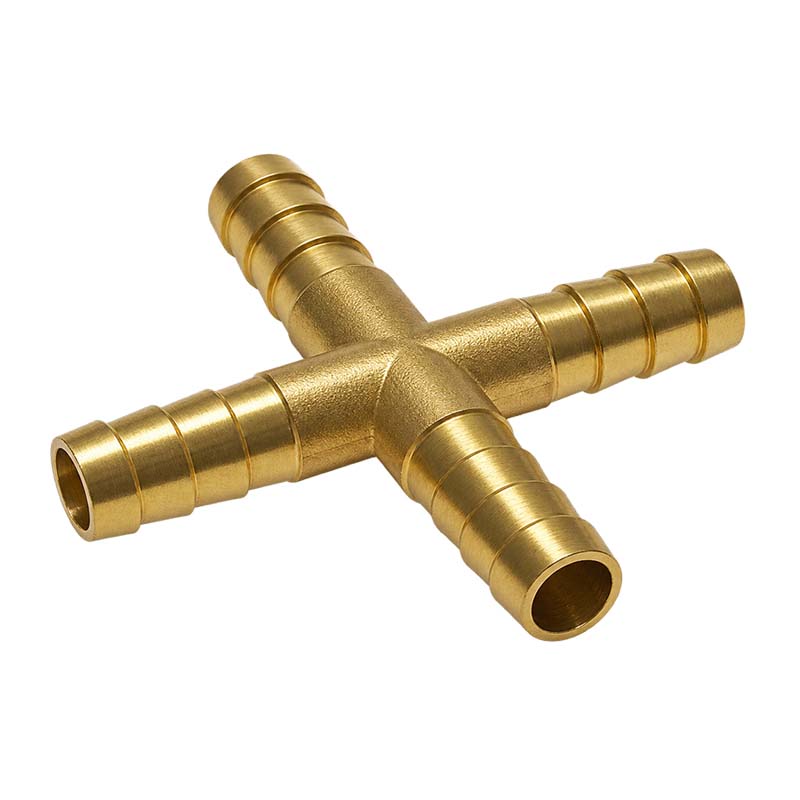 6 mm - 1/4" Zoll Kreuz Schlauch Verbinder Verteiler Tülle Kupplung Reparatur Messing PN 10 bar