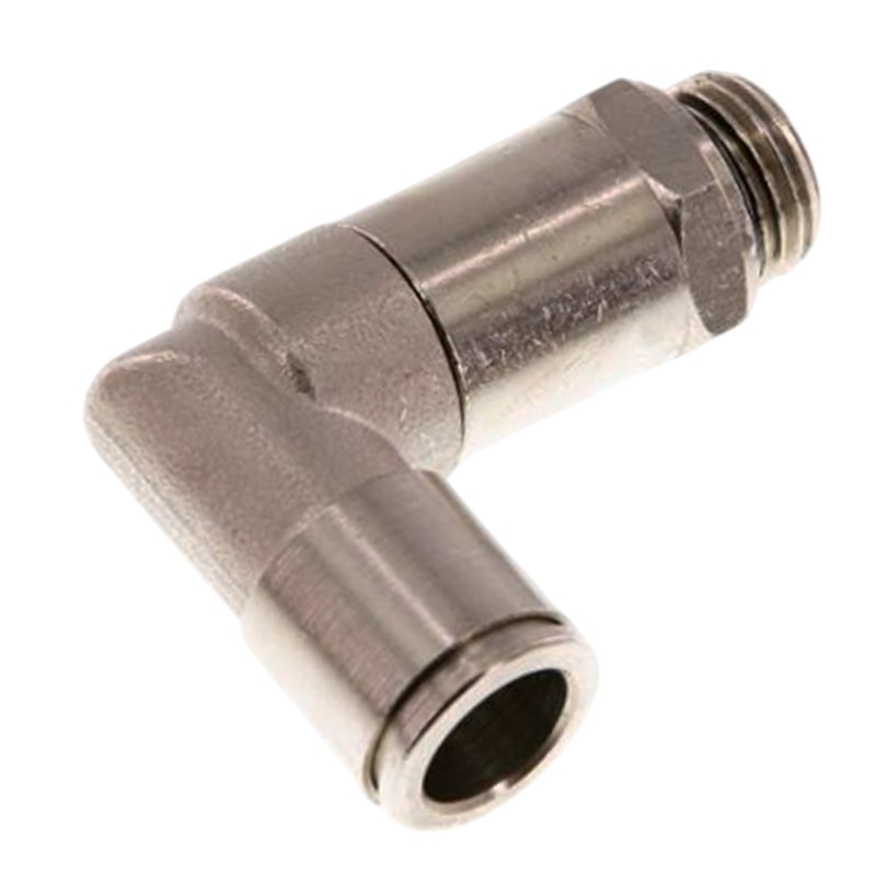 4 mm x 1/8" Pneumatik Steck Verbinder Winkel 90° lang IQS MSV Messing Außengewinde zylindrisch - PN 16 bar